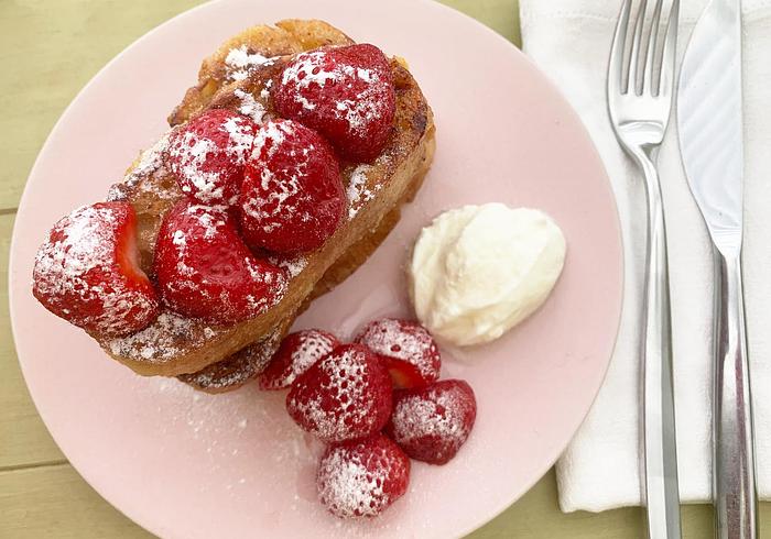 Pain Perdu met aardbeien