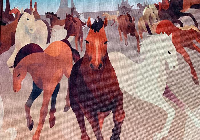 Paarden, wild & getemd