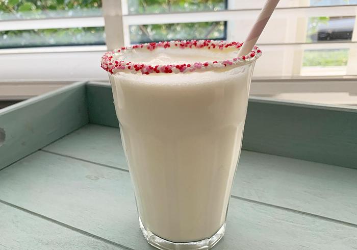 Een vanille milkshake