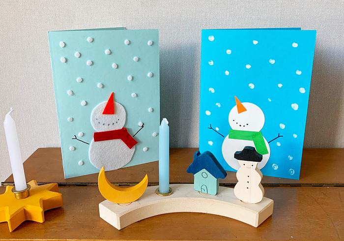 We maken kerstkaarten