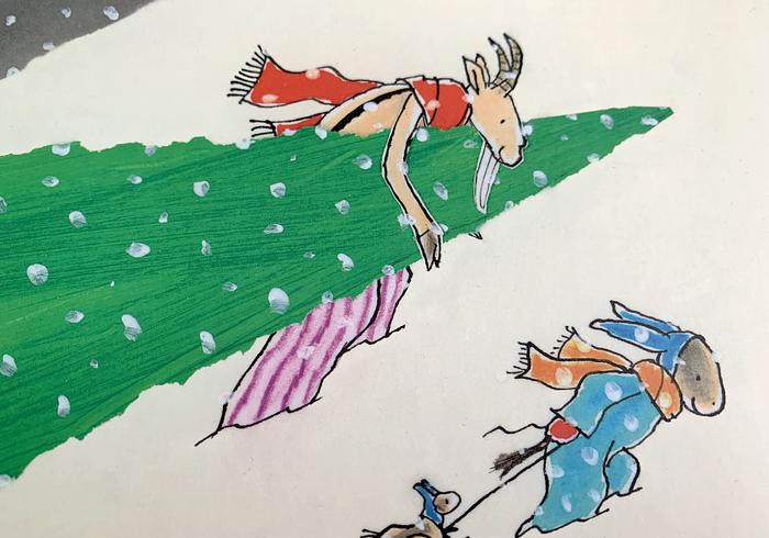 Kleine Ezel viert kerstfeest
