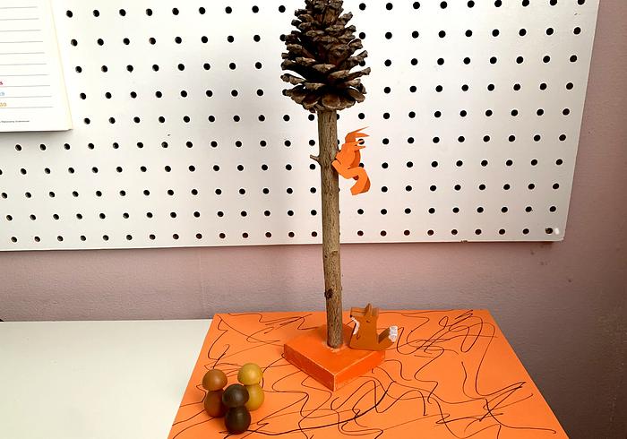 Puk maakt een herfstboom
