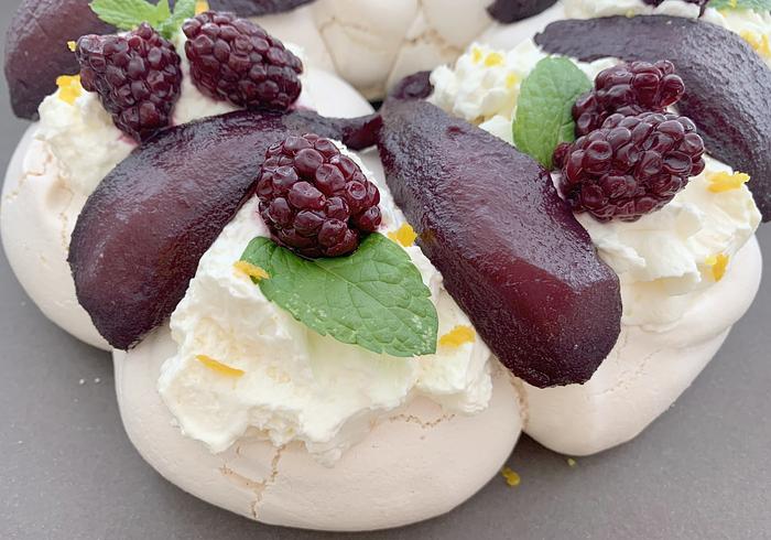Een Pavlova Kerstkrans