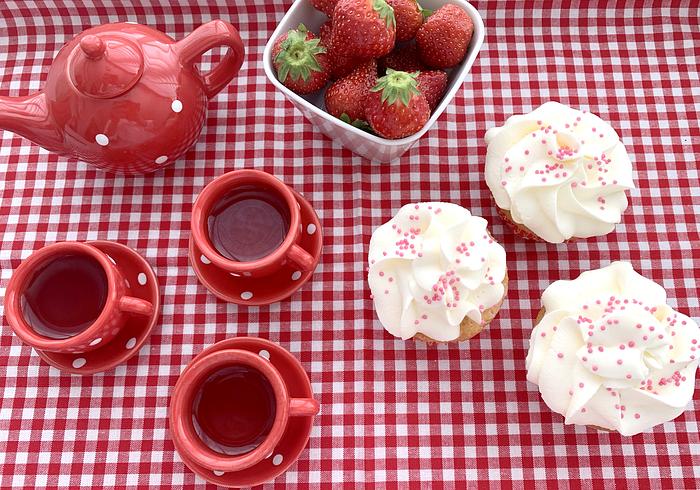 Aardbeien Shortcake cupcakes