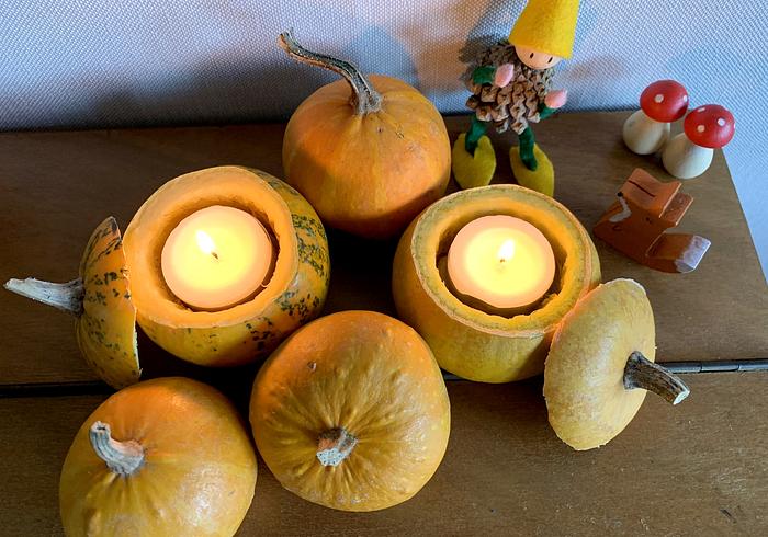 Natuurlijke herfstkaarsjes