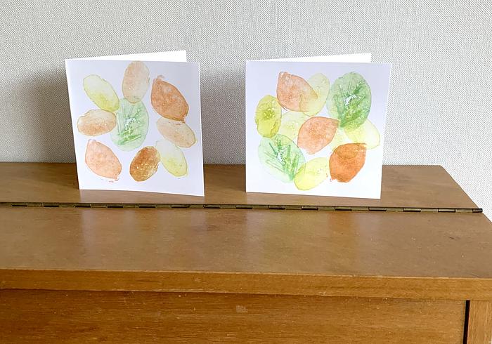 Herfstblaadjes stempelen