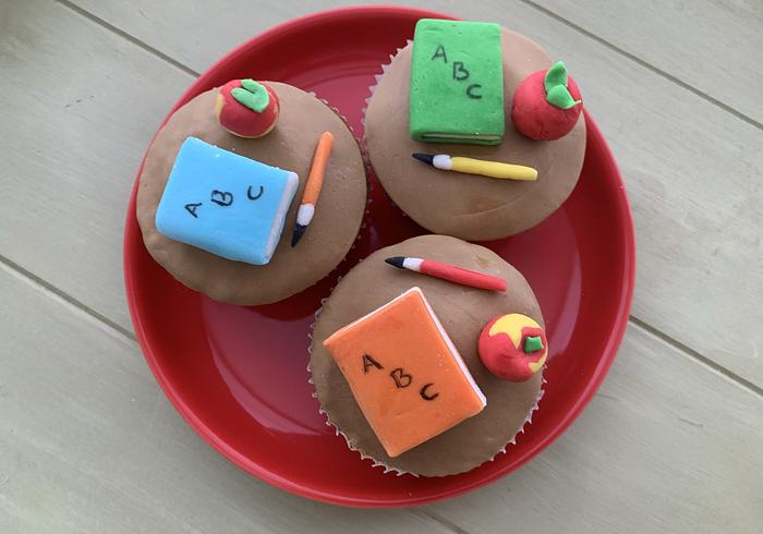 Terug naar school cupcakes