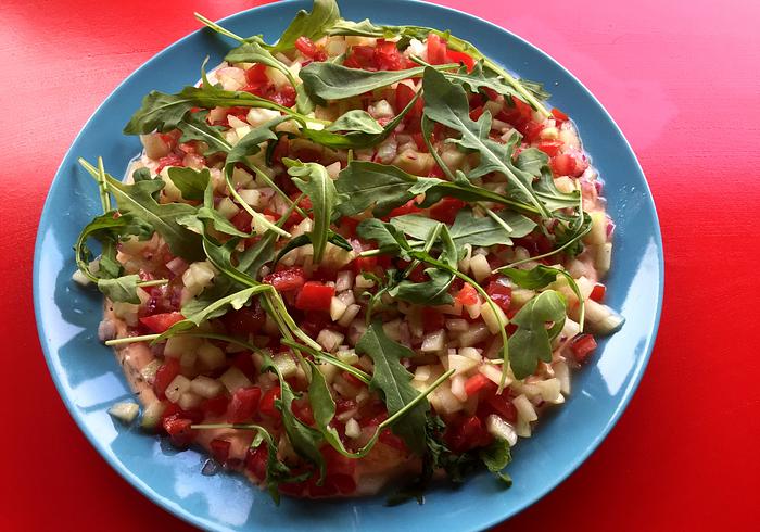 Een verse Halloumi salade