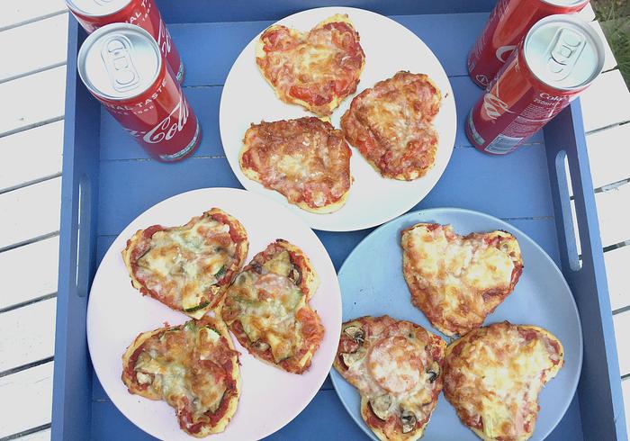 Zelfgemaakte pizzaharten