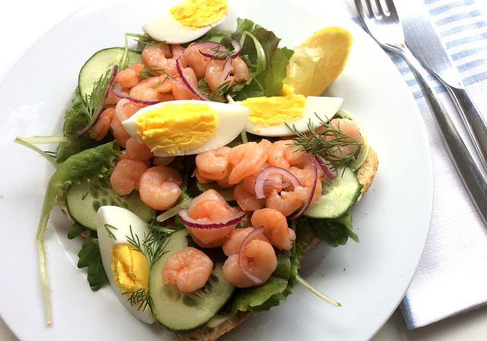 Frisse Scandinavische sandwich