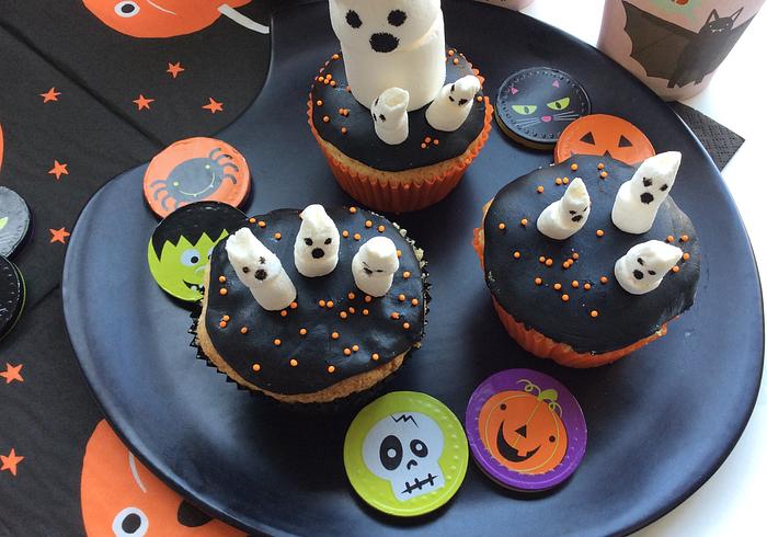 Glutenvrije Halloween cupcakes 