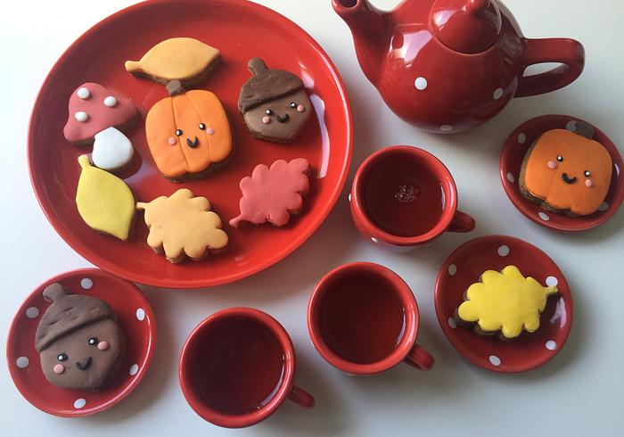 Kruidige Kawaii herfstkoekjes