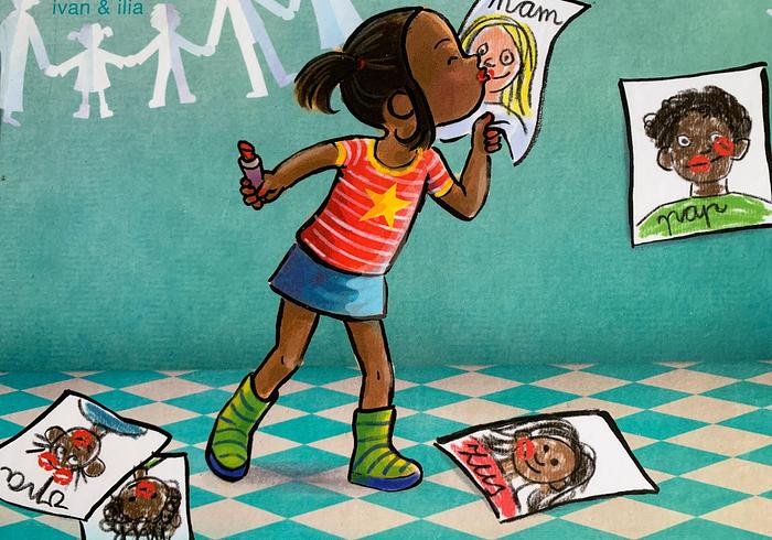 Een kus van mij, een lief leer-lezen boek 
