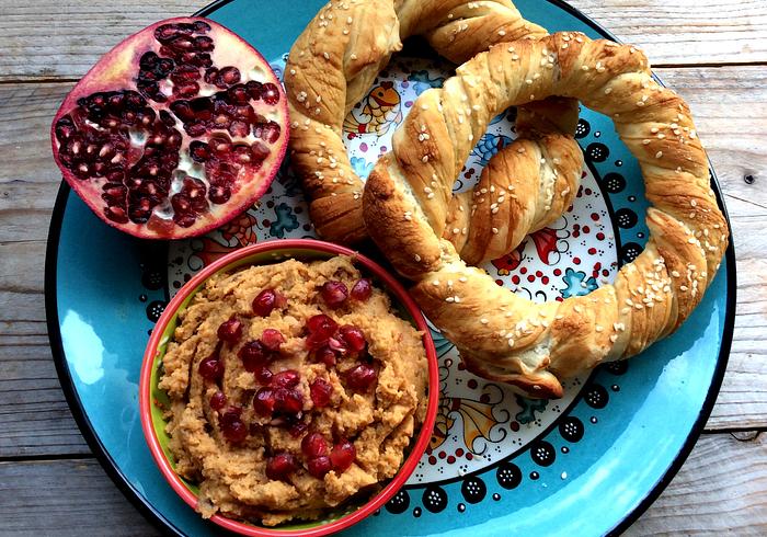 Geroosterde paprika hummus