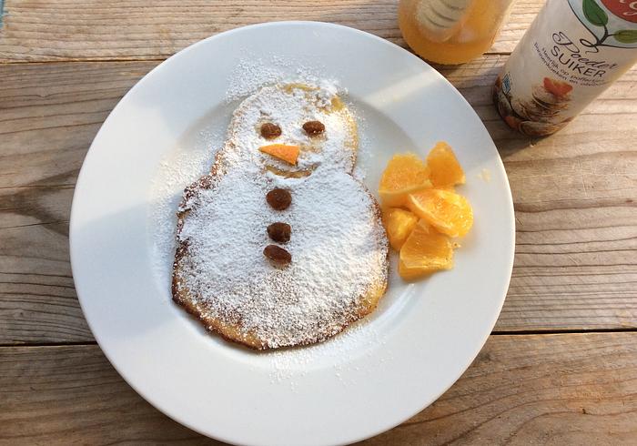 Sneeuwpop-pannenkoeken