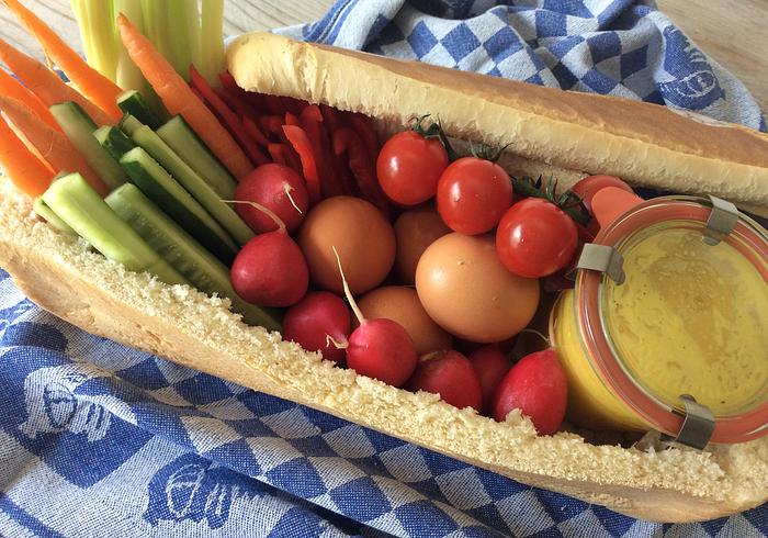 Met een picknick brood