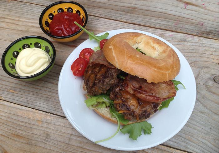 Bacon & cheese burgers