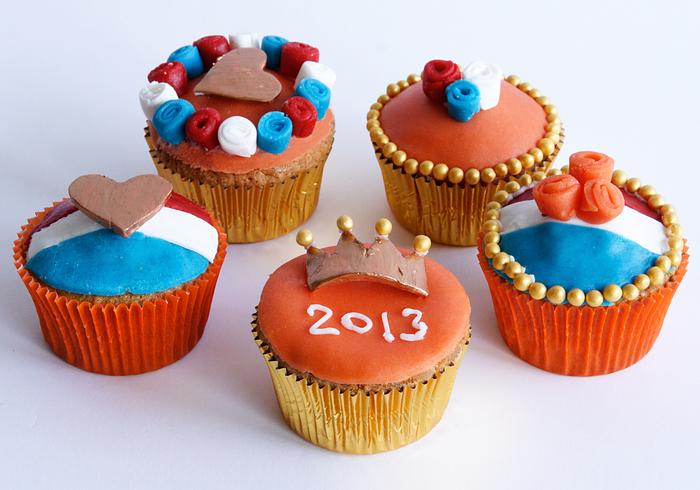 Vijf mei cupcakes