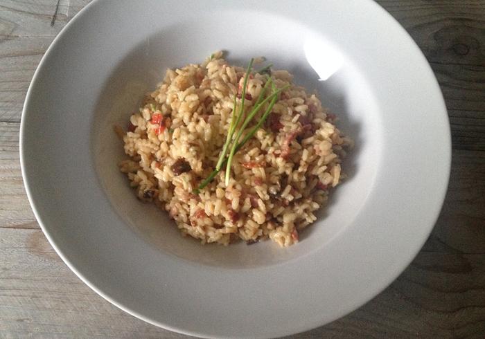 Risotto con funghi, parmigiano