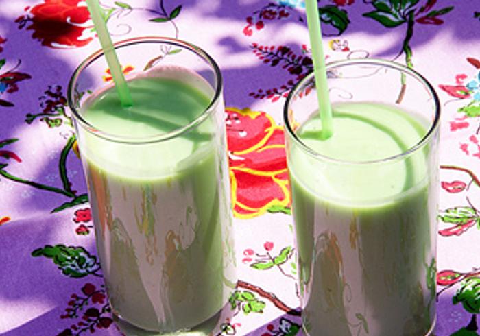 Een grasgroene smoothie