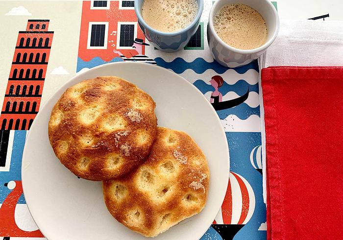 Zoete mini-focaccia broodjes