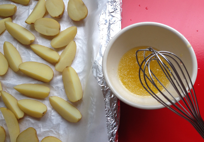 Honey miso garlic potatoes 08