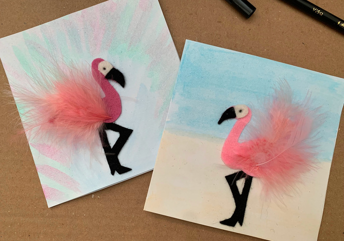 Flamingo wenskaart 12