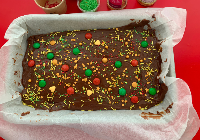 Kerst chocolade fudge 09