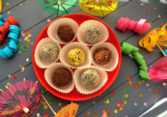 Brazilian carnival brigadeiros sidepicll