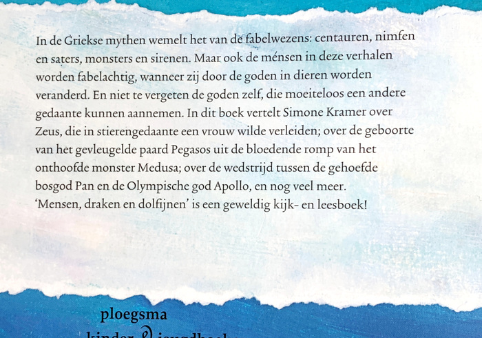 Mensen  draken en dolfijnen sidepicll