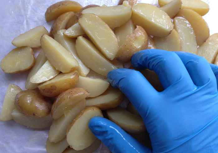 Honey miso garlic potatoes 09