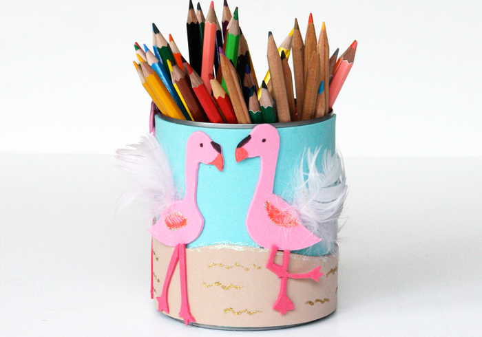 Recycled flamingos home