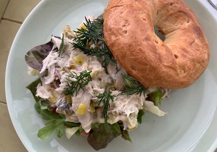 Bagel makreel salade 09