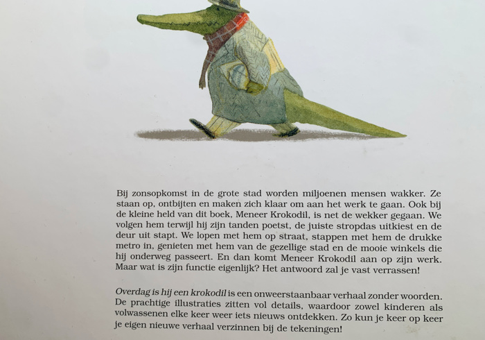 Overdag is hij een krokodil sidepicll