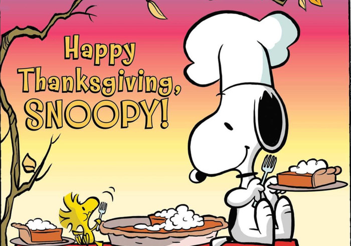 Happy thanksgiving snoopy!