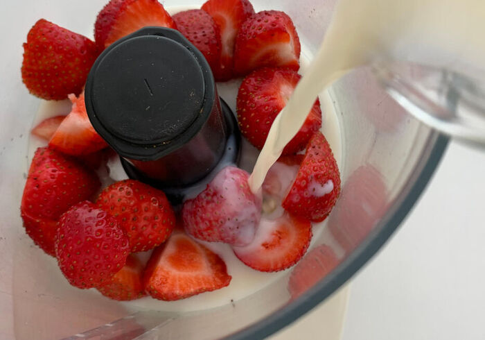 Aardbeien milkshake 03