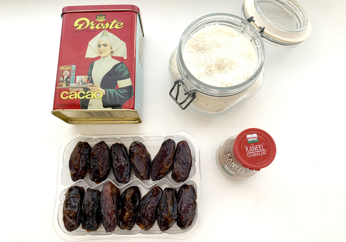 Chocolate date truffles sidepic