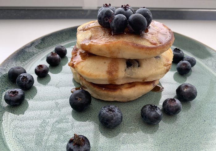 Blueberry pancakes home