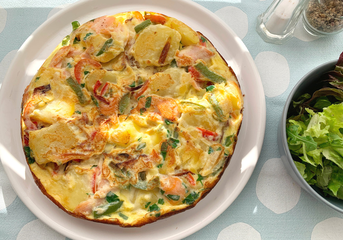 Lente omelet met zalm homepage