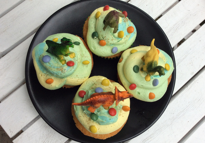 Dino cupcakes home