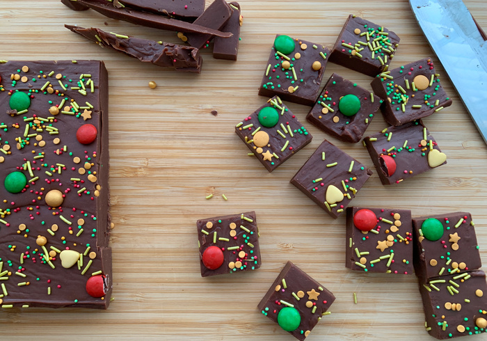 Kerst chocolade fudge 12