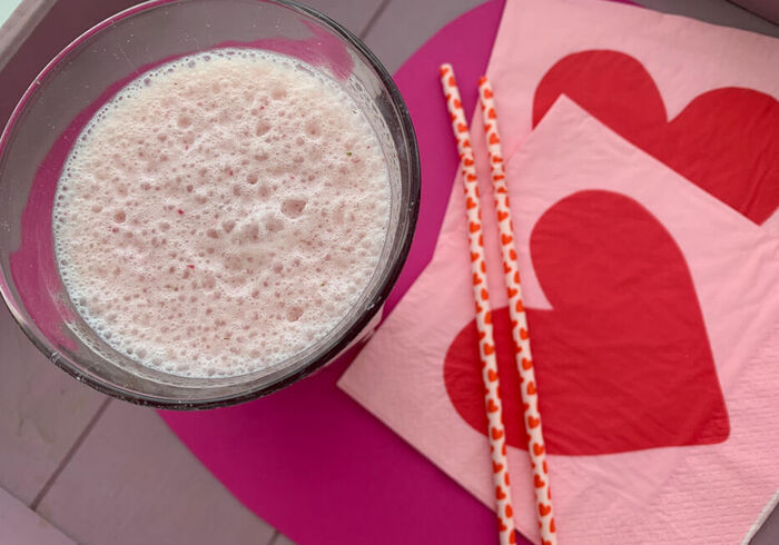 Aardbeien milkshake sidepicll