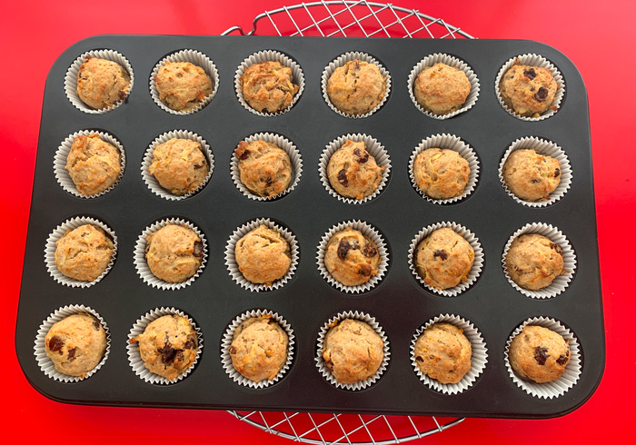 Appel rozijnen muffins 11