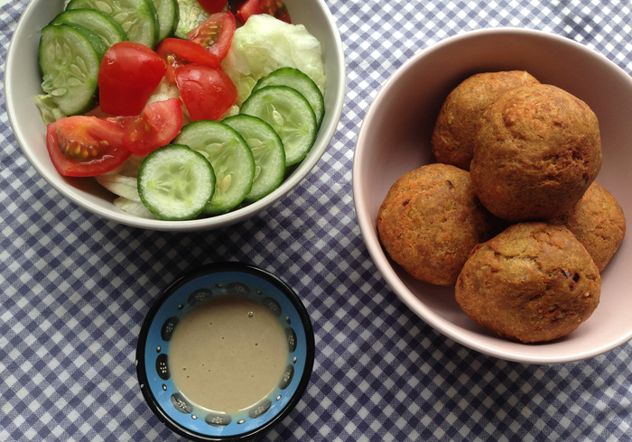 Halloumi falafel sidepicll