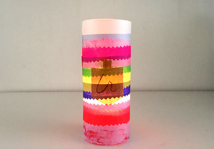 Make a colourful Hanukkah Light