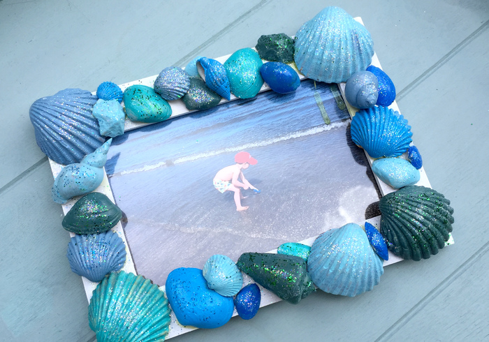 A glittery picture frame