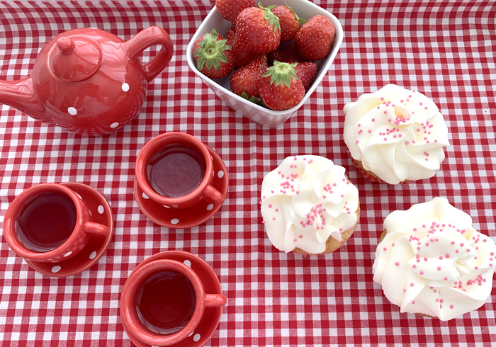 Aardbeien Shortcake cupcakes