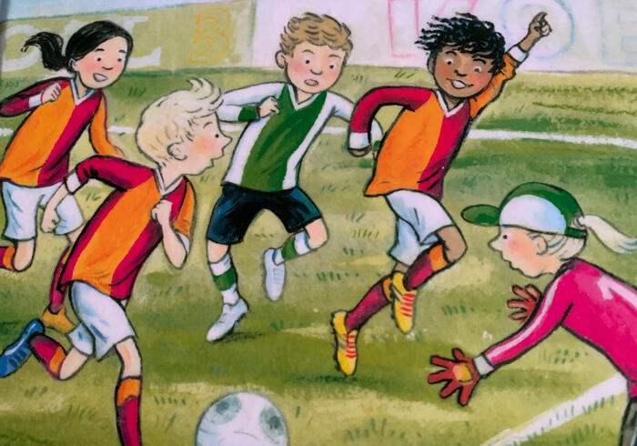 Hier die bal! - 3 voetbal-verhalen in één boek
