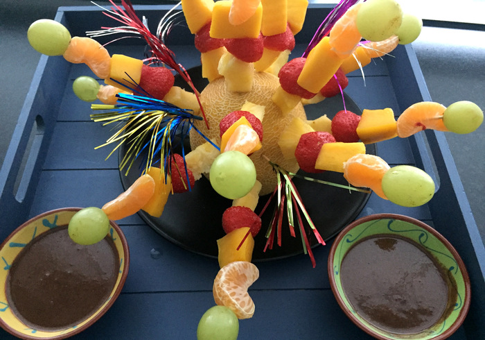 These fireworks fruit Kebabs