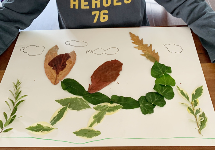 Make a Dragon from leaves